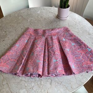 Pastel Blue Pink Paisley Skirt Nanette Lepore S 10